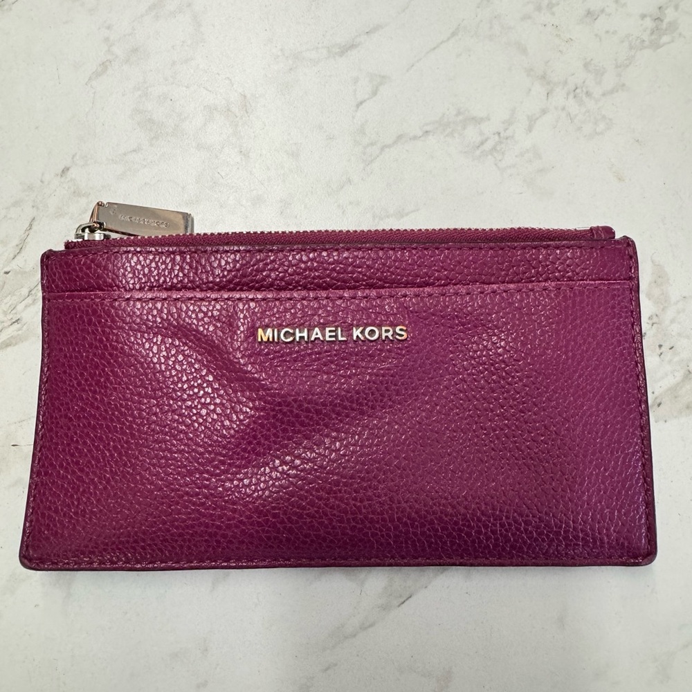 Michael Kors Berry Leather Cardholder Wallet